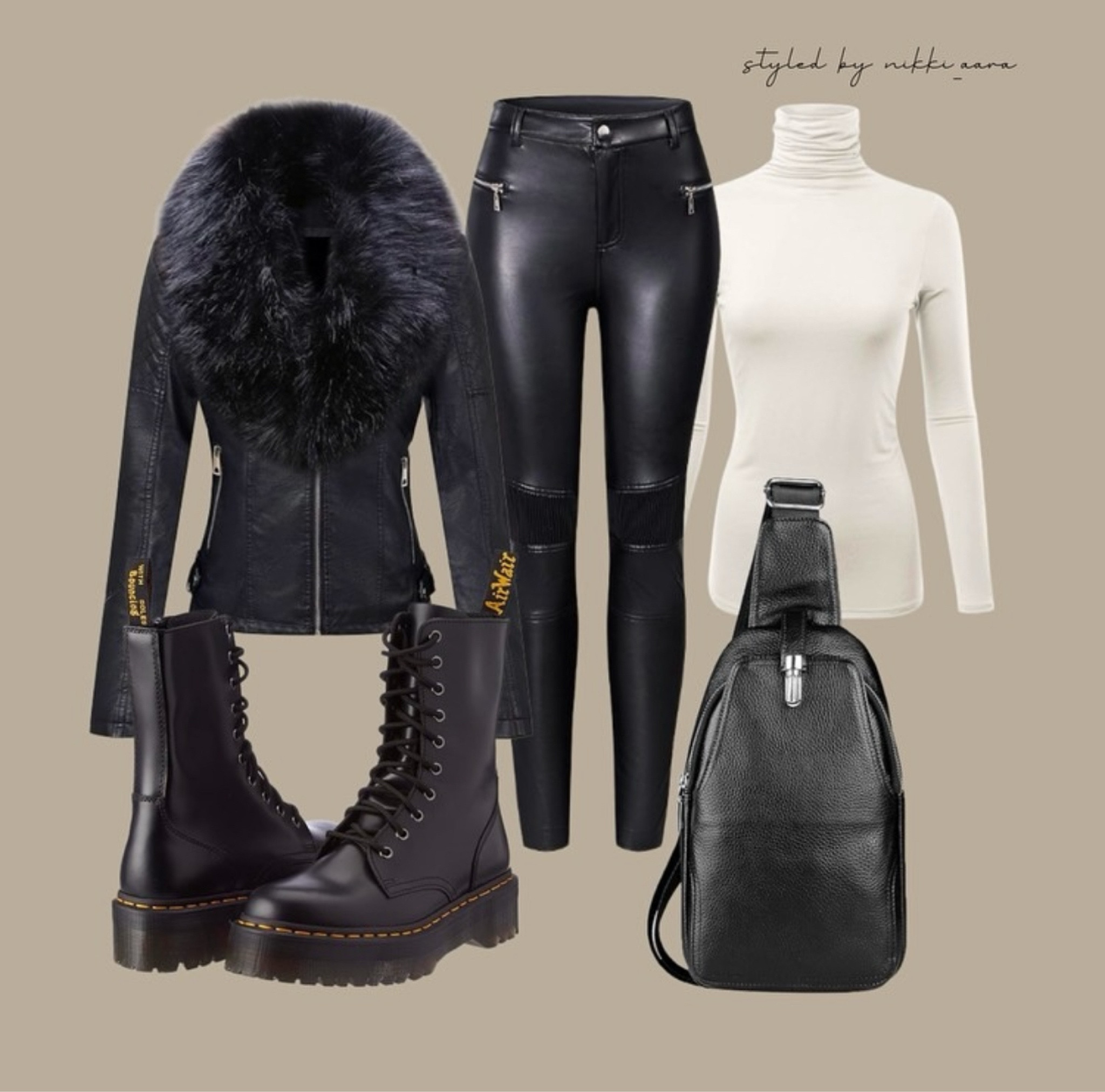 Elevate your #FashionGame with this ultra-chic ensemble! 🖤✨ Rock the urban-cool vibe in sleek leather leggings paired with a edgy leather jacket for that perfect #StreetStyle look. Layer with a sophisticated high-neck long sleeve shirt for a touch of elegance. Complete your #OOTD with a genuine leather sling bag for effortless #AccessoryGoals. This combo screams #TrendAlert and #StyleInspo! Perfect for the fashion-forward woman who loves to make a statement.
Scroll down to SHOP and FOLLOW for more 🫶

#LTKwinter #LTKsale #LTKautumn