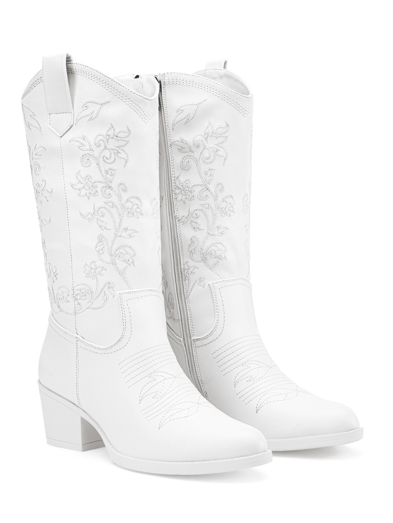 Comfyshoes Women's Embroided Cowboy Boots Point Toe Cowgirl Boots For Women | SHEIN