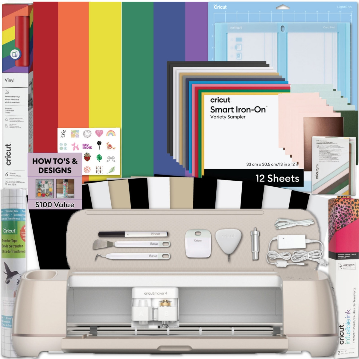 Cricut Maker 4 Craft Cutting Machine with Ultimate Card Making Bundle - Light beige | Macy's