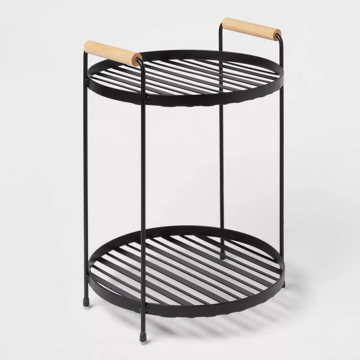 Round Vanity Organizer with Wood Handles - Brightroom™ | Target