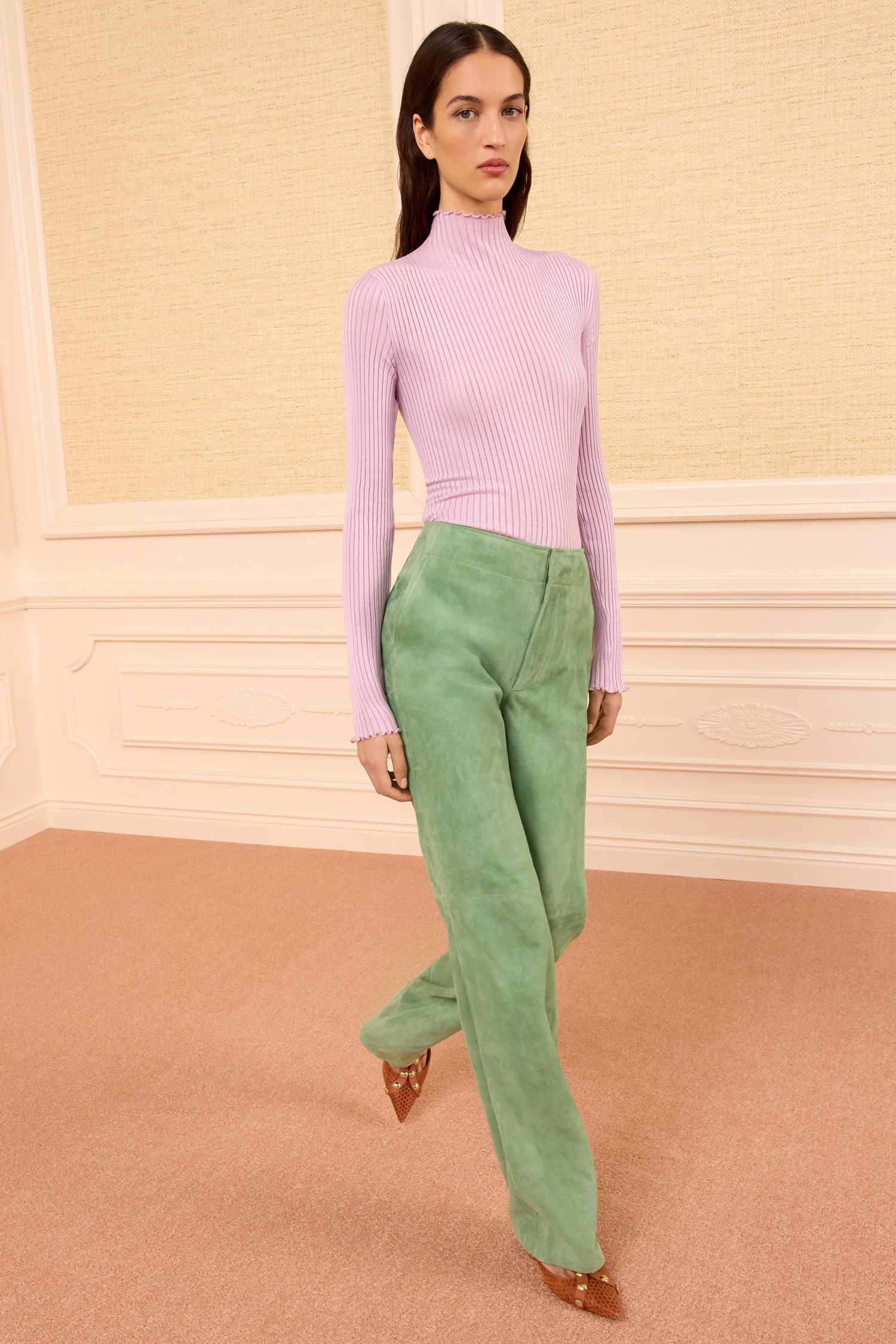 Freja Suede Pant - Aventurine | Ulla Johnson