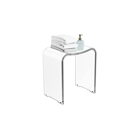 Acrylic Shower Stool Clear Stool Chair Recreational Bar Stools Used for Living Room Bathroom Mode... | Amazon (US)