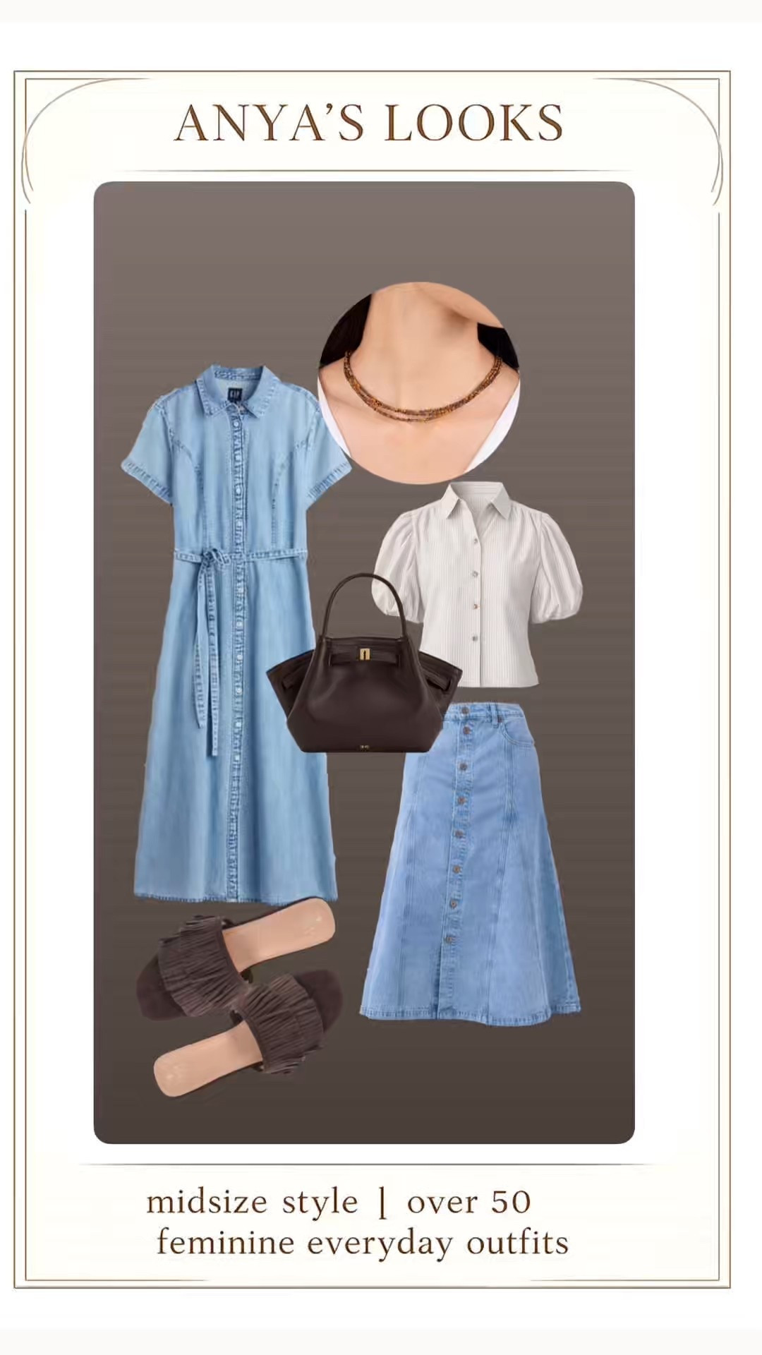 Effortless midsize outfit inspiration for women over 50 featuring feminine denim pieces, neutral blouse, and timeless accessories. These classic wardrobe staples create elevated everyday style that feels comfortable, flattering, and confident.


#LTKmomlife #LTKOver40 #LTKMidsize