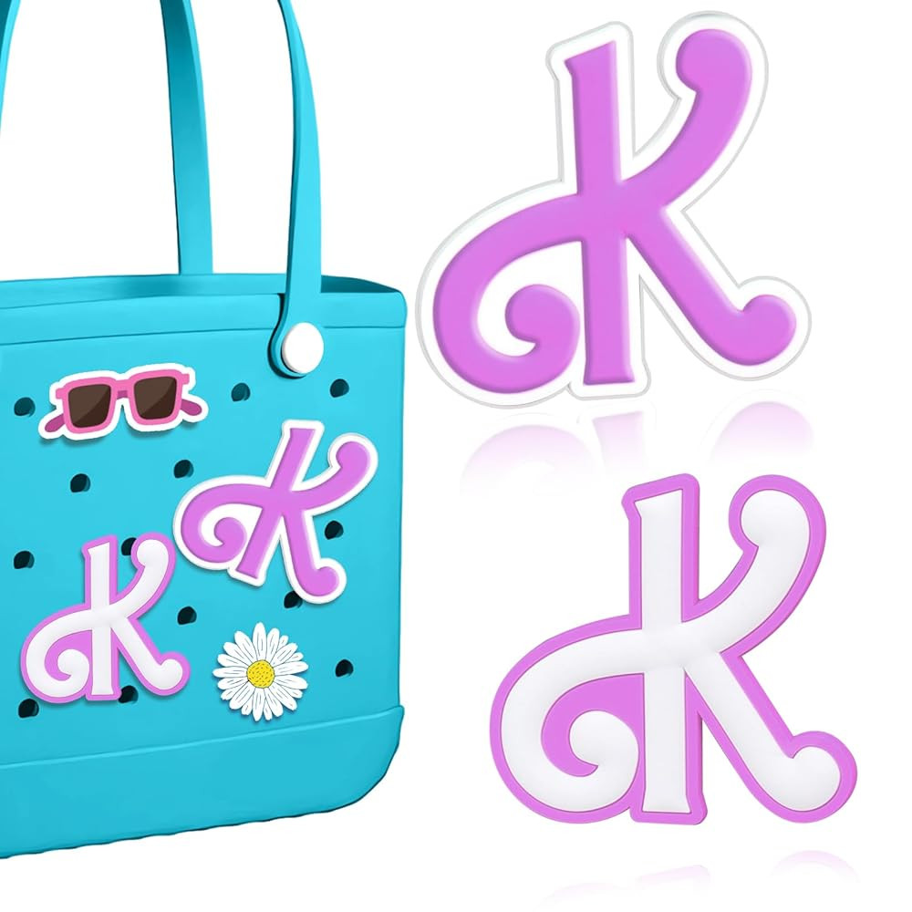 AIERSA Letter Charms for Bogg Bag Accessories A-Z, 2Pcs Purple Initials Charm for Simply Southern... | Amazon (US)