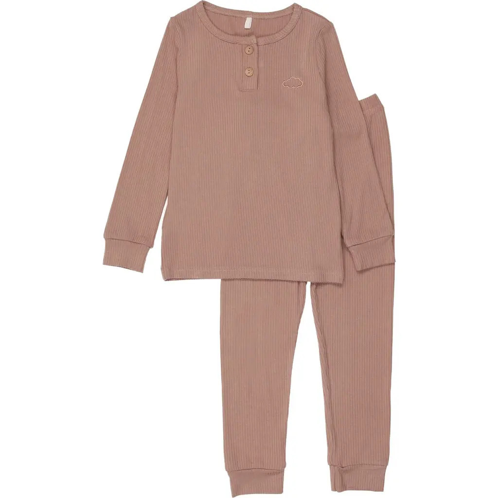 Pouf Girls Henley PJ in Pink at Nordstrom, Size 18-24M | Nordstrom