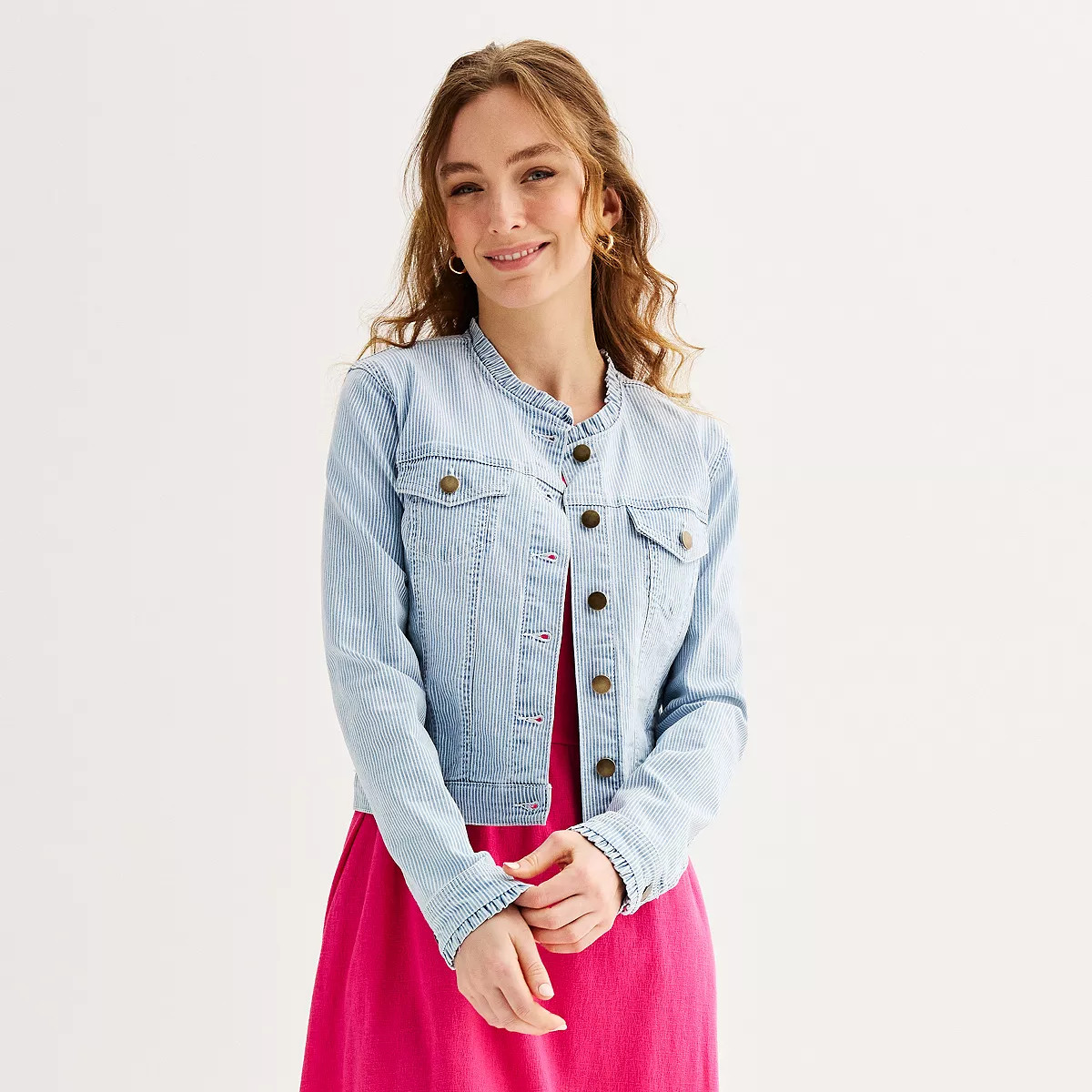 Women's Draper James Ruffle Trim Denim Jacket | Kohl's