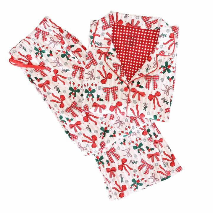 Women's Two Piece Flare Lounge Set | Bow What Fun | Caden Lane