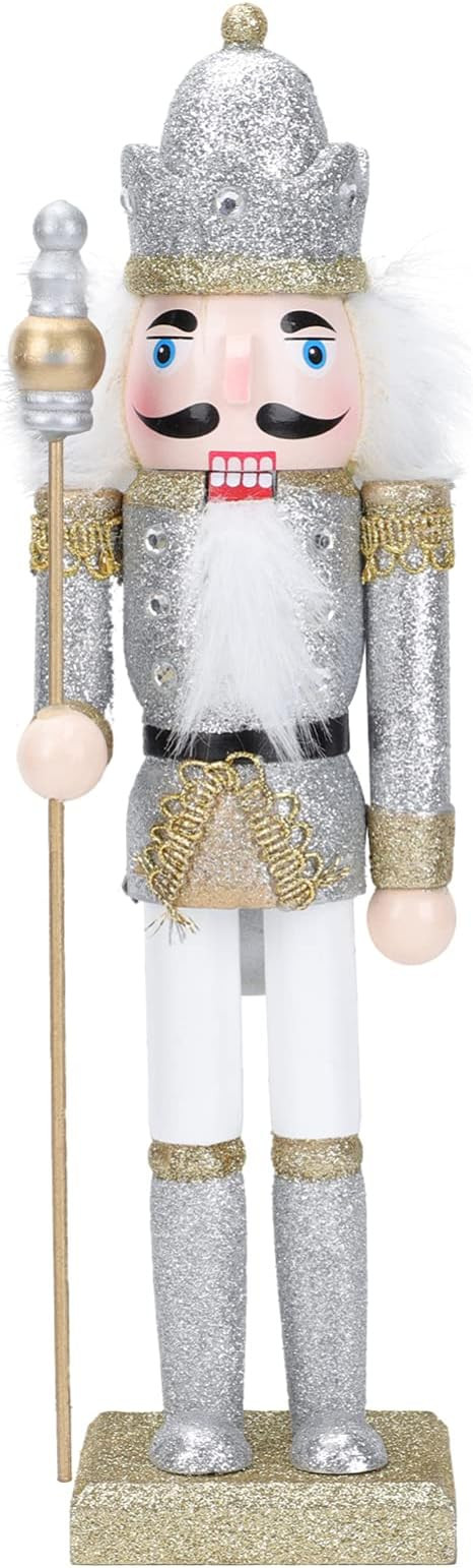 PRETYZOOM Christmas Nutcracker Ornaments 12" Wooden Nutcracker Soldier Figure Decor Christmas Dec... | Amazon (US)