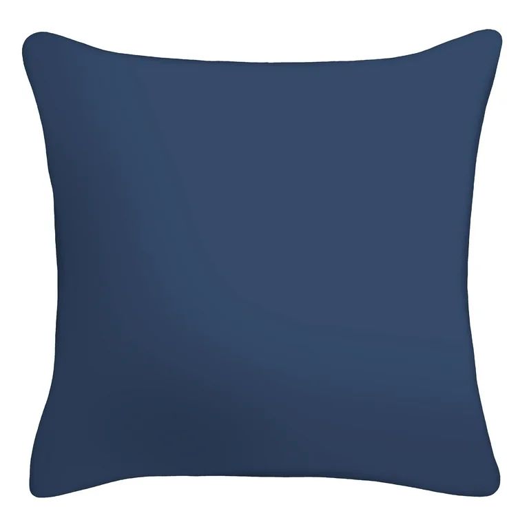 Mainstays 16" x 16" Solid Decorative Throw Pillow, Indigo | Walmart (US)