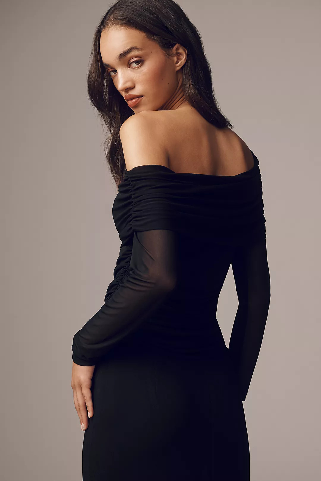 The Aleda Mesh Off-Shoulder Top by Maeve | Anthropologie (US)