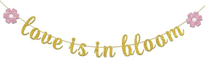 Love is in Bloom Banner,Flower Theme Bridal Shower Engagement Party Decorations,Bachelorette Wedd... | Amazon (US)