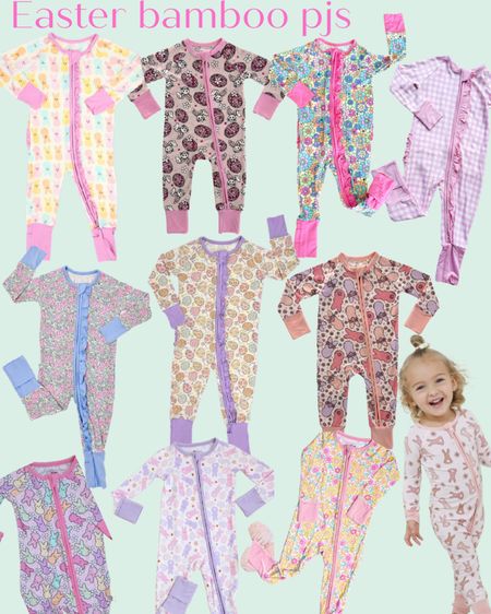 Easter pajamas
Bamboo pajamas
Toddler girl pjs
Easter basket gift ideas 
Baby girl Easter pjs


#LTKSeasonal #LTKSpringSale #LTKkids