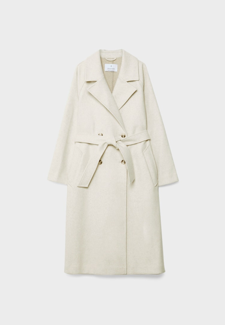 Soft-touch trench coat | Stradivarius (UK)