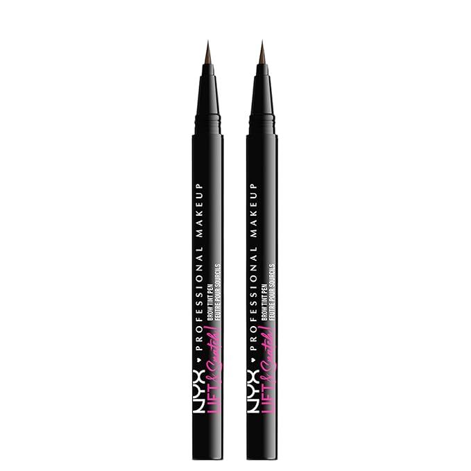 NYX PROFESSIONAL MAKEUP Lift & Snatch Eyebrow Tint Pen, Ash Brown (Pack Of 2) | Amazon (US)