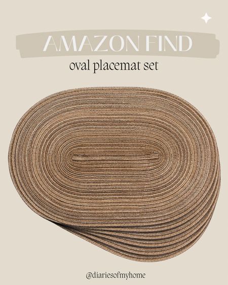 Amazon Home Find: oval placemat set

#oval #placemats #tabledecor #decor #home #tablesetting #homeideas #founditonamazon #amazonhome 

#LTKsalealert #LTKfindsunder50 #LTKhome