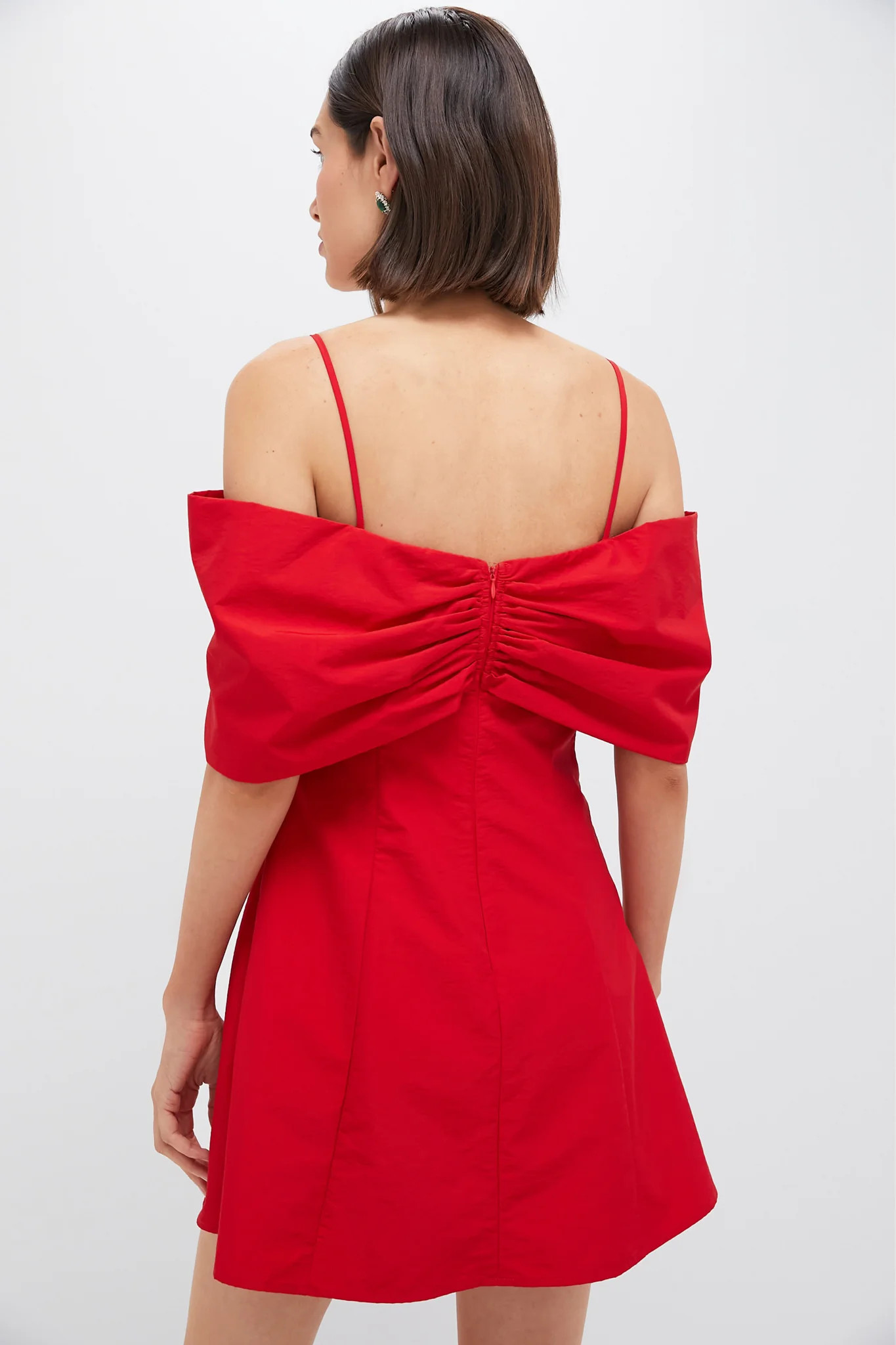 Off-the-Shoulder Red Bow Bates Mini Dress | Tuckernuck (US)