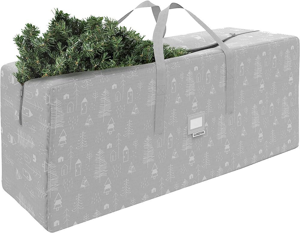 CLOZZERS Christmas Tree Storage Bag - Measures 48 x 15 x 20” for Trees up to 7.5 Feet Tall, Hea... | Amazon (US)