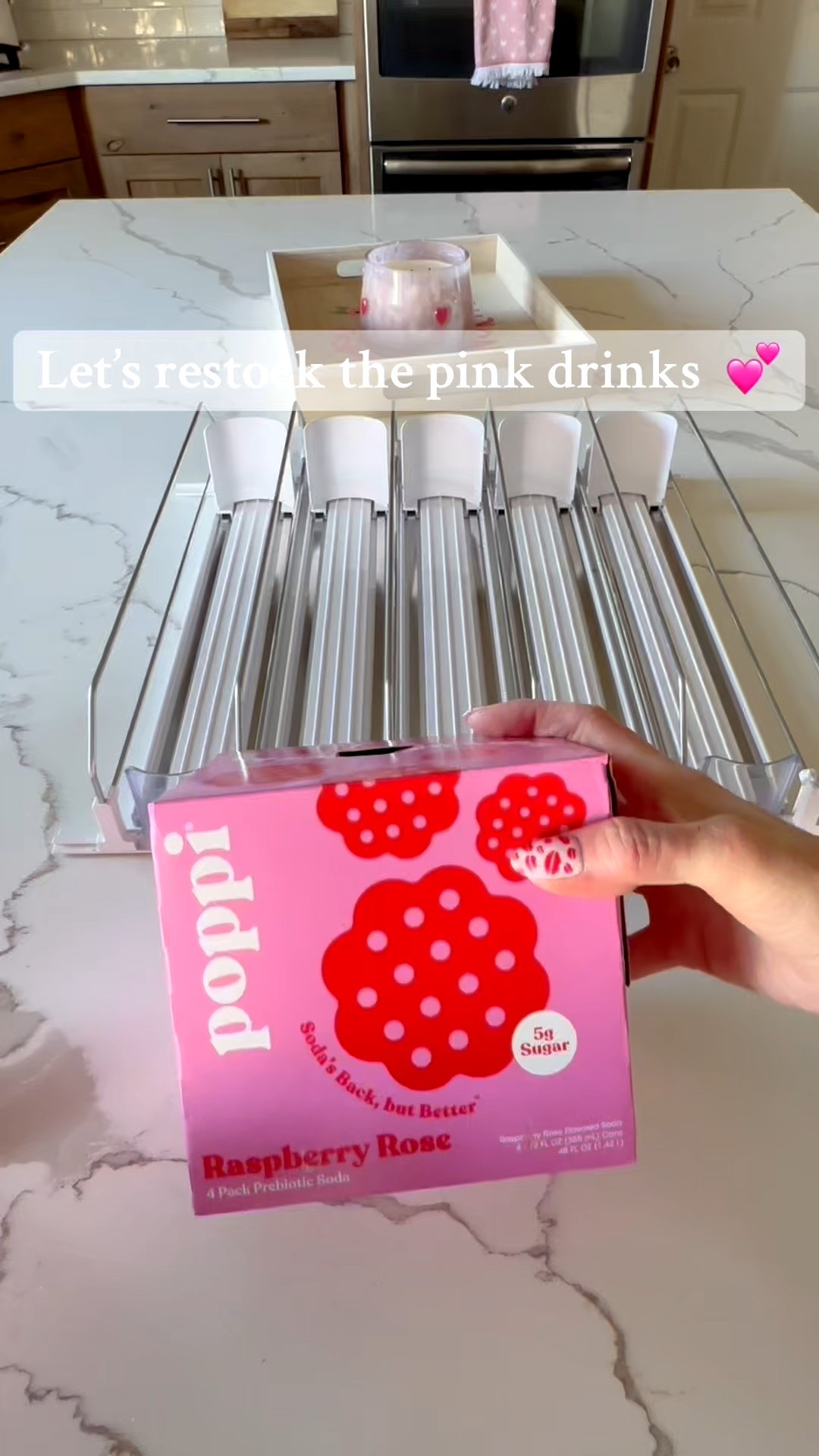Restocking my pink drinks for the week 🩷 I keep all my soda cans organized in this fridge drink organizer and use this glass pitcher daily for infused water + juices. Everything linked! #pinkaesthetic  
#fridgeorganization  
#pantryrestock  
#drinkstation  
#homeorganization  
#pinkhome  
#aestheticfridge  #asmr 

#LTKHome #LTKmomlife