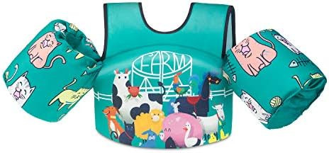 Faxpot Kids Swim Vest for Children Learn Swimming Training, Toddler Swim Aid Floats with Shoulder... | Amazon (US)