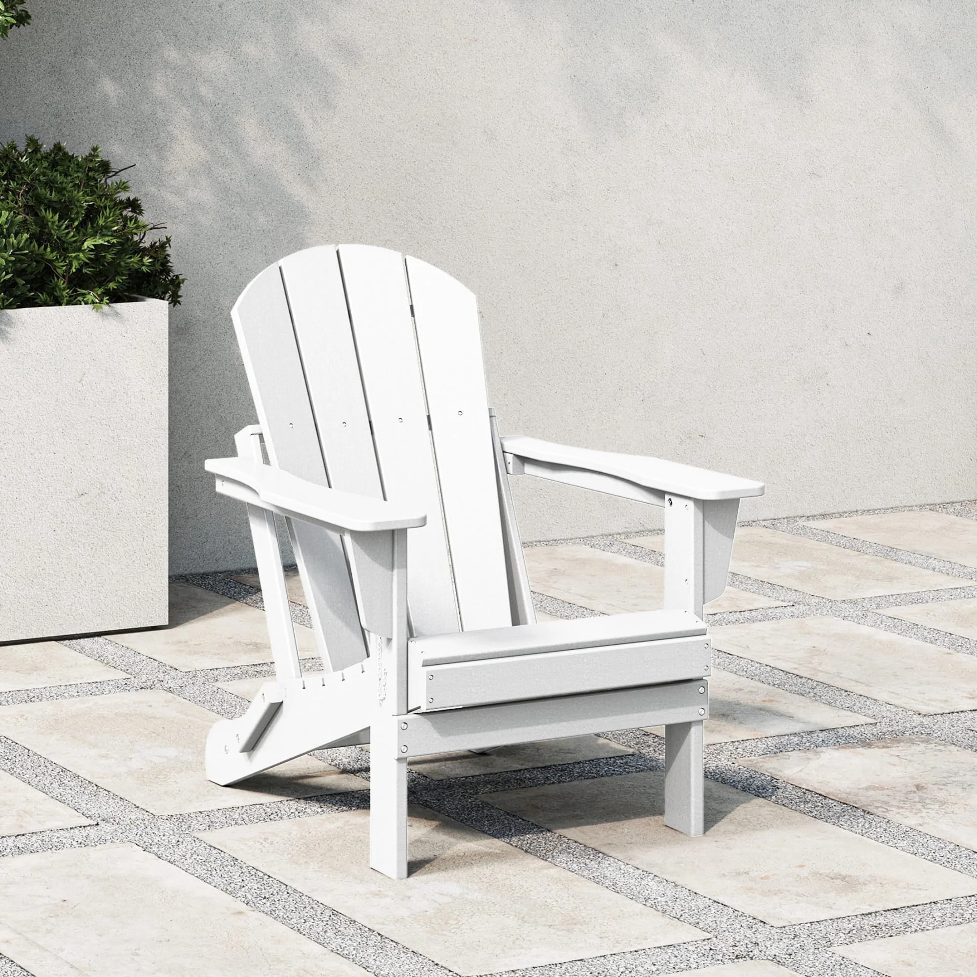 WestinTrends Malibu Outdoor Folding HDPE Adirondack Deck Chair - Patio & Outdoor Lounge, Weather... | Walmart (US)