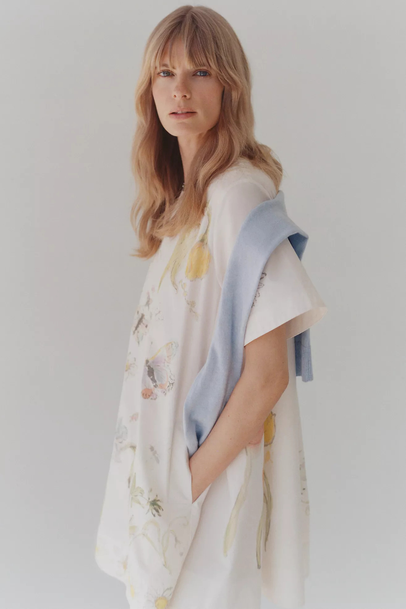 The Swan Gossip Emmy Short-Sleeve Swing Mini Dress | Anthropologie (US)