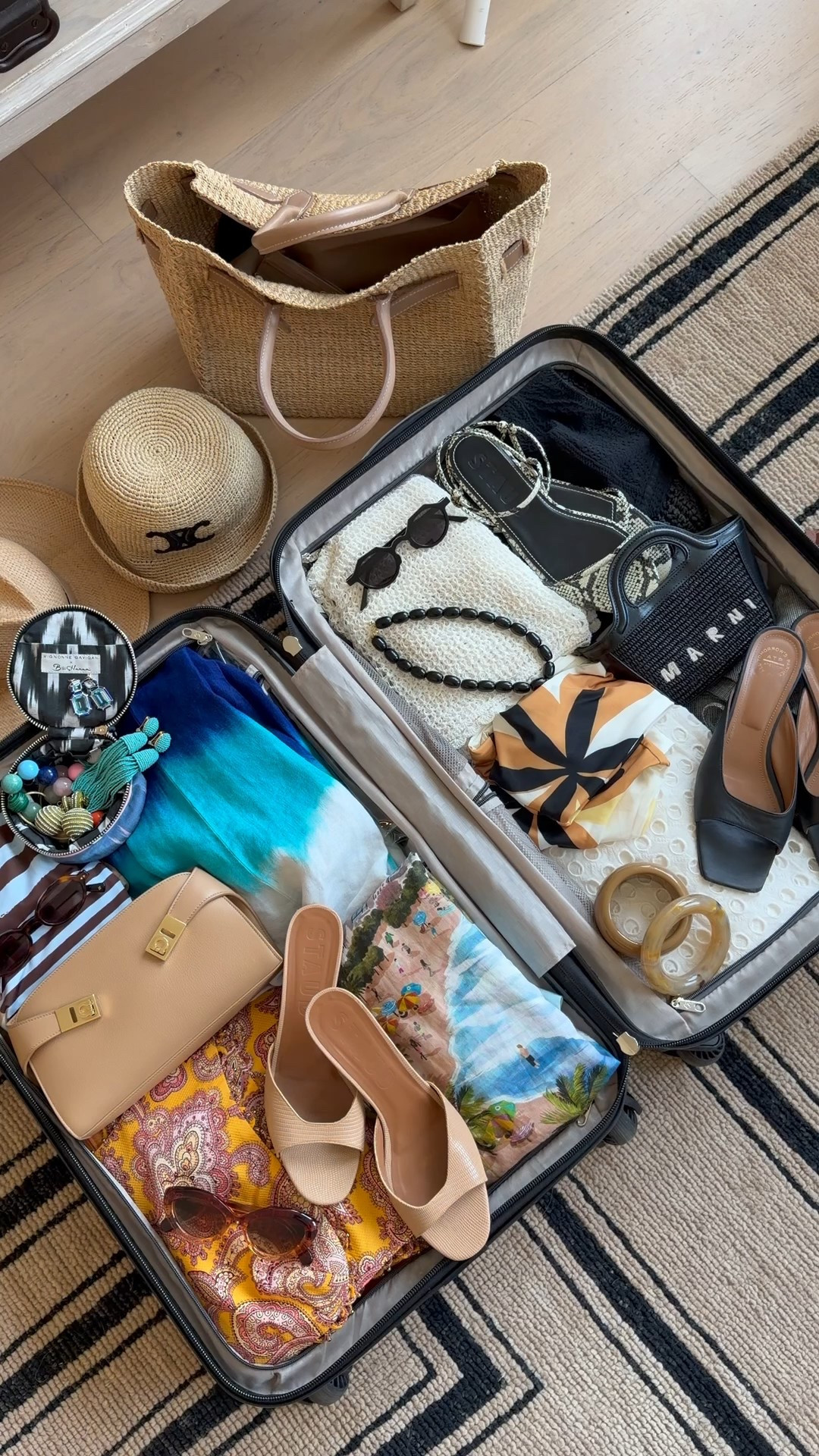 What I’m packing for Miami ☀️🏝️👙🌊⛱️ tote is by Dans Le Main, black slides are ATP Atelier, nude slides are Staud, black sunglasses are Lowercase, brown sunglasses are Jimmy Fairly.

#LTKSwim #LTKSeasonal #LTKTravel