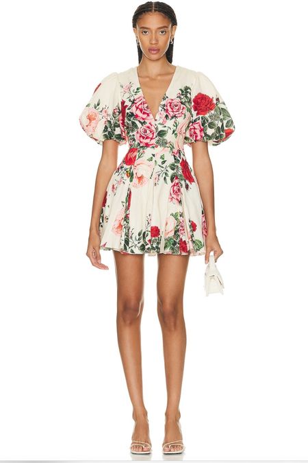 Floral puff sleeve dress on sale! Size down 

#LTKsalealert #LTKstyletip #LTKwedding