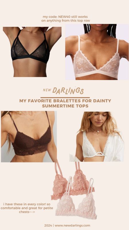 Best bralettes for Lacey shirts - love these for summer time too! 

#LTKSeasonal #LTKstyletip #LTKFestival