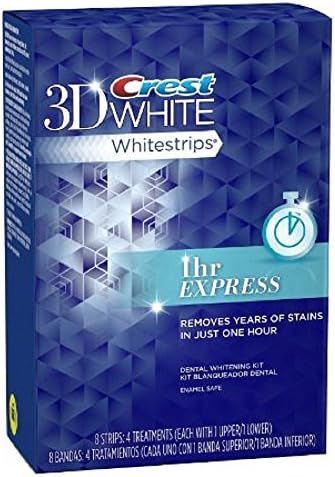 Crest 3d White 1-Hour Express Teeth Whitening Kit, 8 Strips (4 treatments) | Amazon (US)
