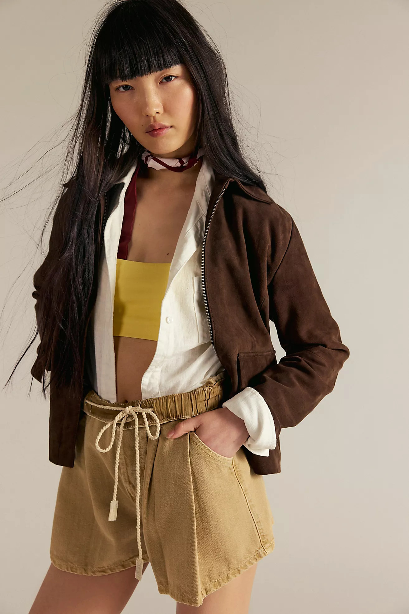 We The Free Clark Pleated Denim Shorts | Free People (Global - UK&FR Excluded)