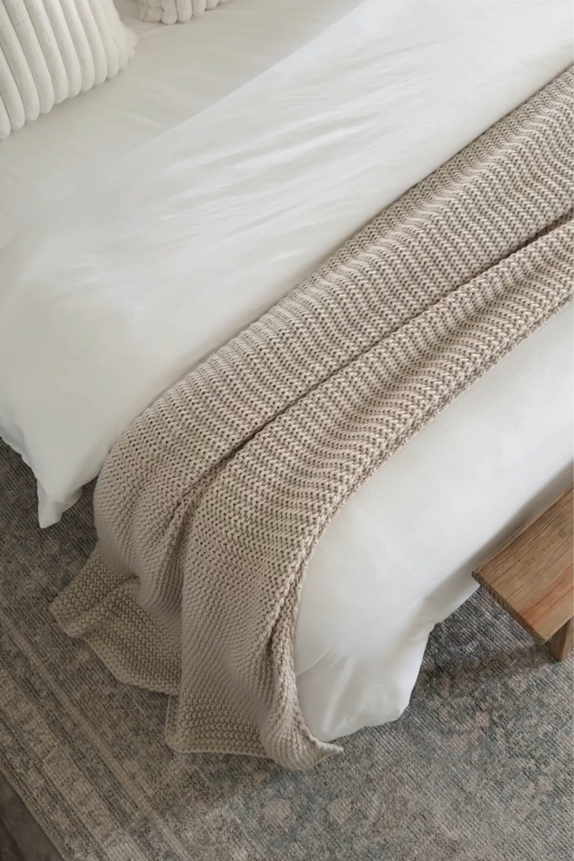 Chunky Knit Bed Blanket Casaluna™ curated on LTK