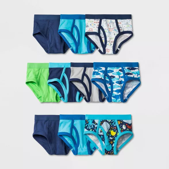 Toddler Boys' 10pk Shark Briefs- Cat & Jack™ Blue | Target