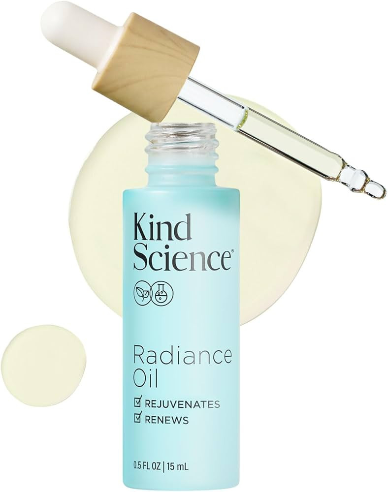 Kind Science Radiance Face Oil - Hydrating with Vitamin E, C & A, Bakuchiol, Jojoba & Moringa Oil... | Amazon (US)