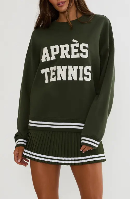 Beach Riot Devyn Oversized Graphic Sweatshirt in Shaded Spruce at Nordstrom, Size Small | Nordstrom
