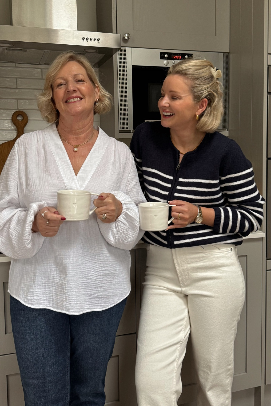 Navy and white 🤍 me and mum wearing The White Company 

#LTKSeasonal #LTKfamily