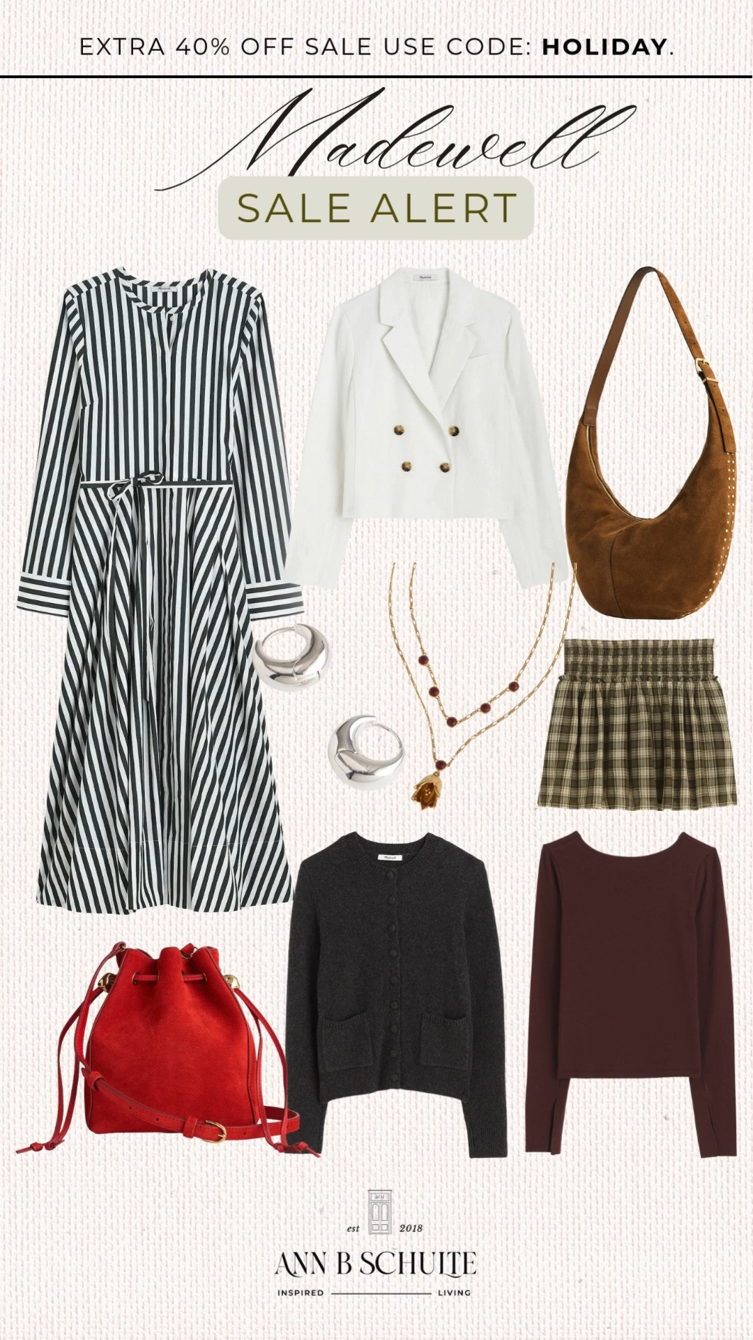 The code is HOLIDAY, the vibe is cozy chic. Madewell’s extra 40% off sale is basically your closet’s love language! 🎁🧣✨ #Madewell #LTKSale #HolidayStyle #SaleAlert #WinterFashion #OOTD #CozyChic #WardrobeGoals #FashionInspo #LTKHoliday 

 #LTKootd #LTKSaleAlert