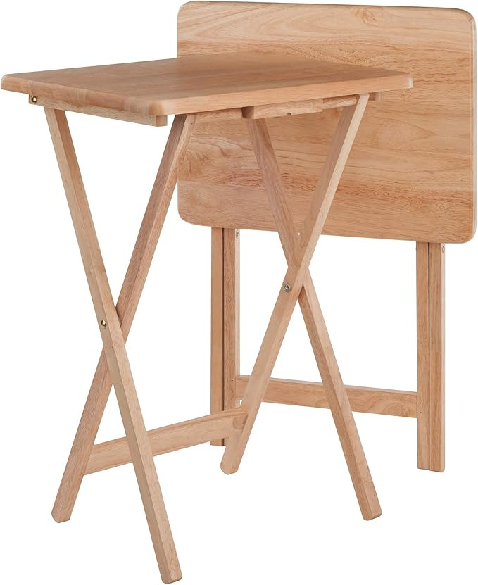 Winsome Alex 2-pc Set TV Table, Natural, 19.06 x 14.57 x 25.98" | Amazon (US)