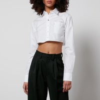 Coperni Cropped Cotton-Poplin Shirt - FR 38/UK 10 | Coggles (Global)