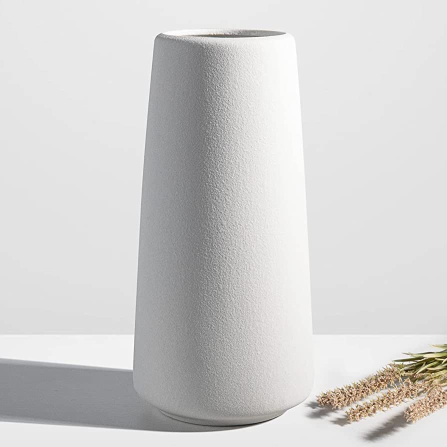 Sofier Ceramic Vase White Flower Vase for Decor Pampass Grass Vase Boho Decor 8.7" Tall Modern Va... | Amazon (US)