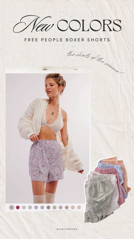 New colors! These oversized boxer shorts from Free People! They also have a matching shirt! 

#LTKStyleTip #LTKFindsUnder100