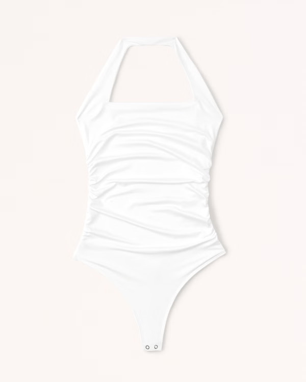 Sleek Seamless Fabric Halter Bodysuit | Abercrombie & Fitch (US)