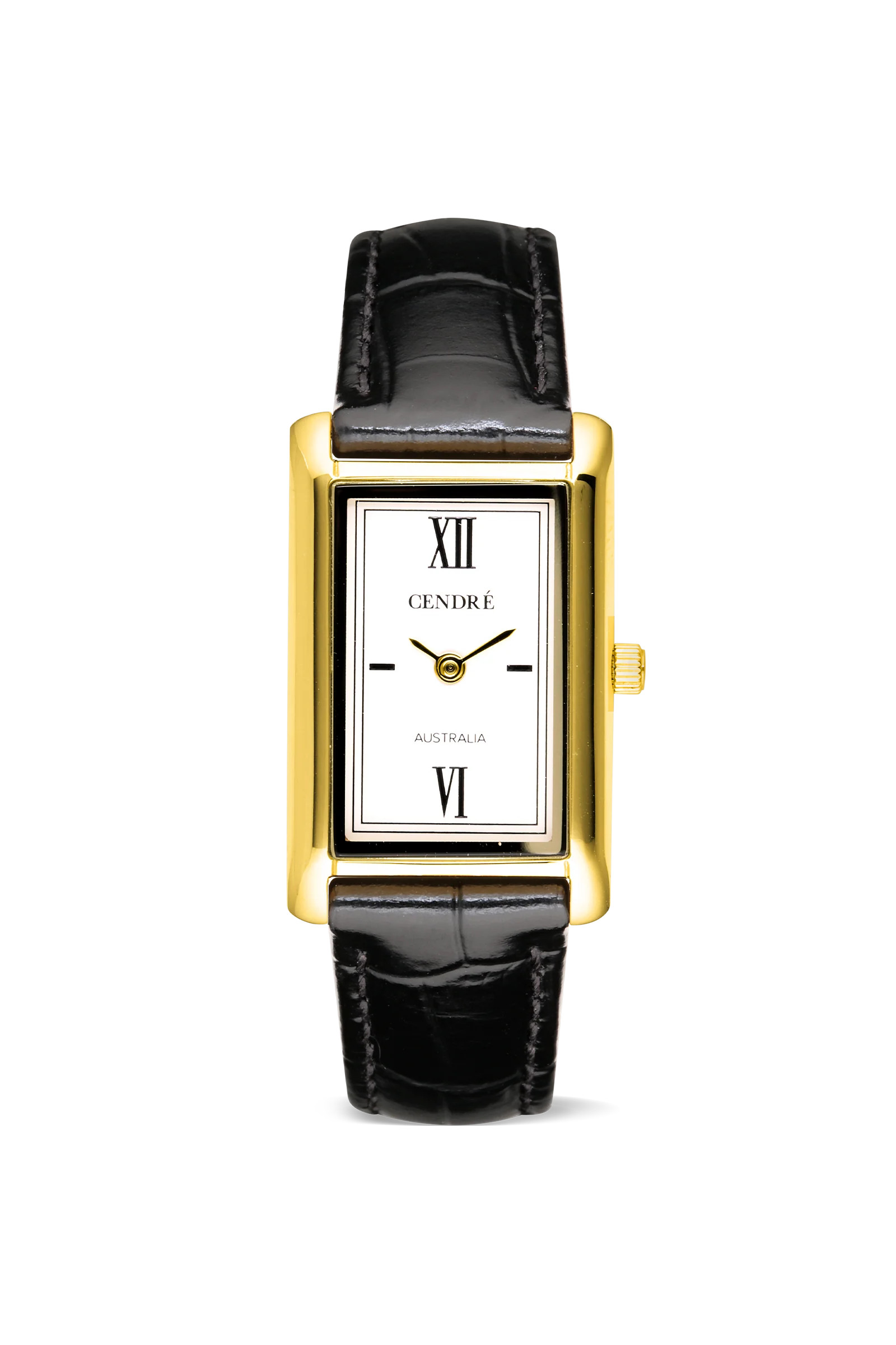 Kelly Watch | White | Black Croc | Cendre