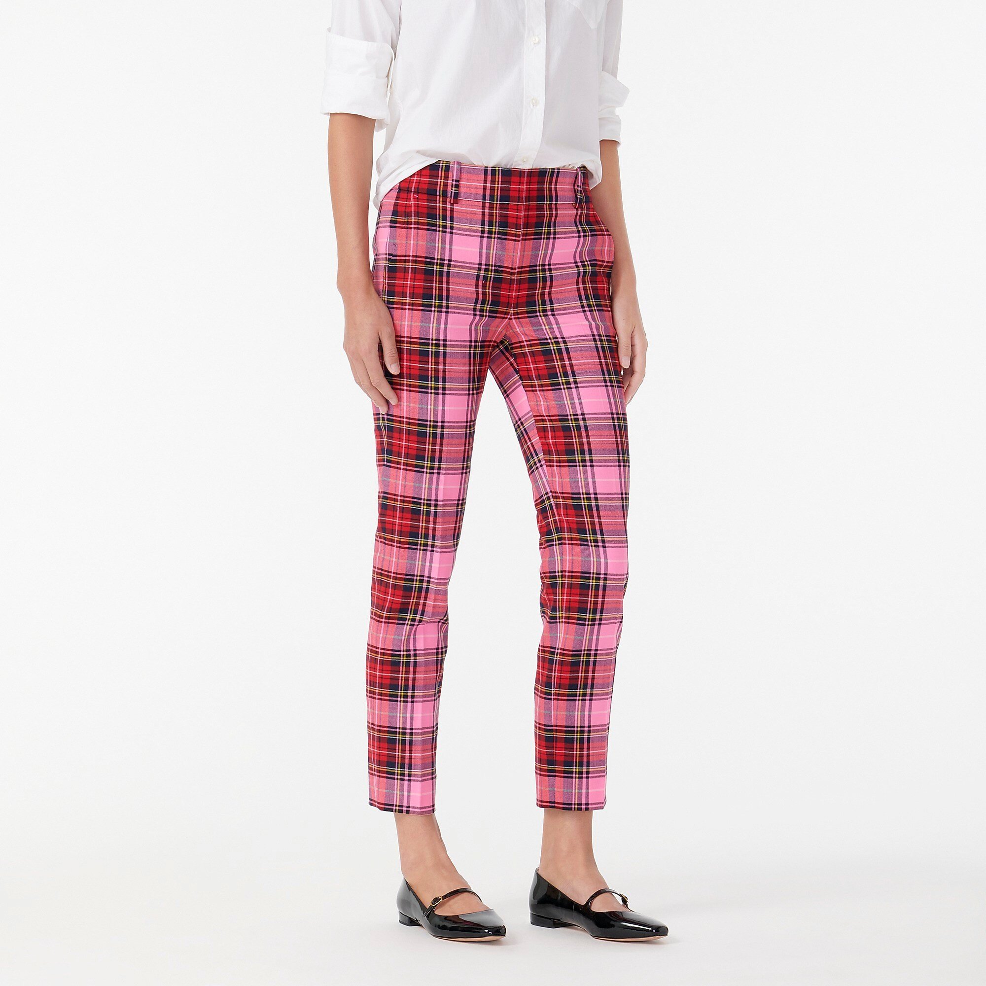 Cameron slim crop pant in pink Stewart tartan | J. Crew US