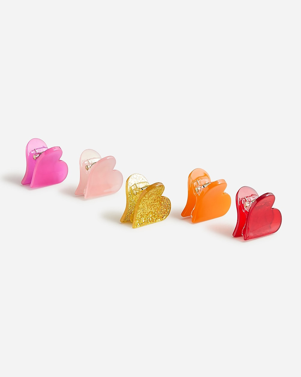 Girls' heart hair clips five-pack | J. Crew US