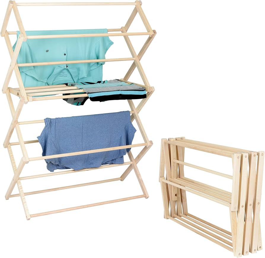 Pennsylvania Woodworks Clothes Drying Rack: Solid Maple Hard Wood Laundry Rack for Sweaters, Blou... | Amazon (US)