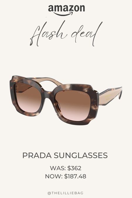 A great AMAZON sale on Prada sunglasses! 48% off, now $188! 

Deal of the day. Amazon deal. Designer. 

#LTKstyletip #LTKSeasonal #LTKsalealert