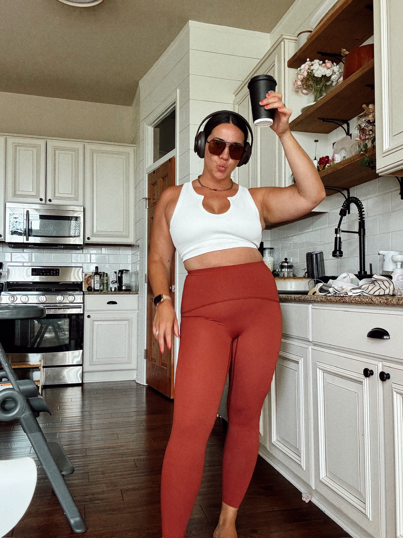 My running and workout go to! I love to feel and look good while being supported and no rolling! The bra is medium support and I took the pads out I’m in a large and 36D. Leggings code NINAXSPANX size M.  #ltkmidsize #ltkfitness #ltkactive

#LTKMidsize #LTKSeasonal #LTKFitness