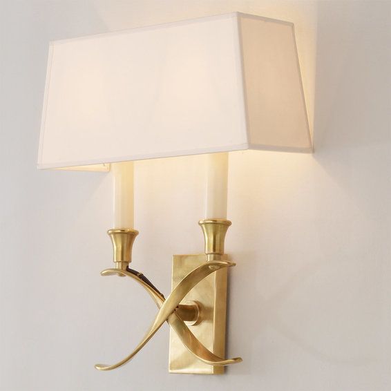 Transitional 'X' Wall Sconce with Shade - 2 Light | Shades of Light