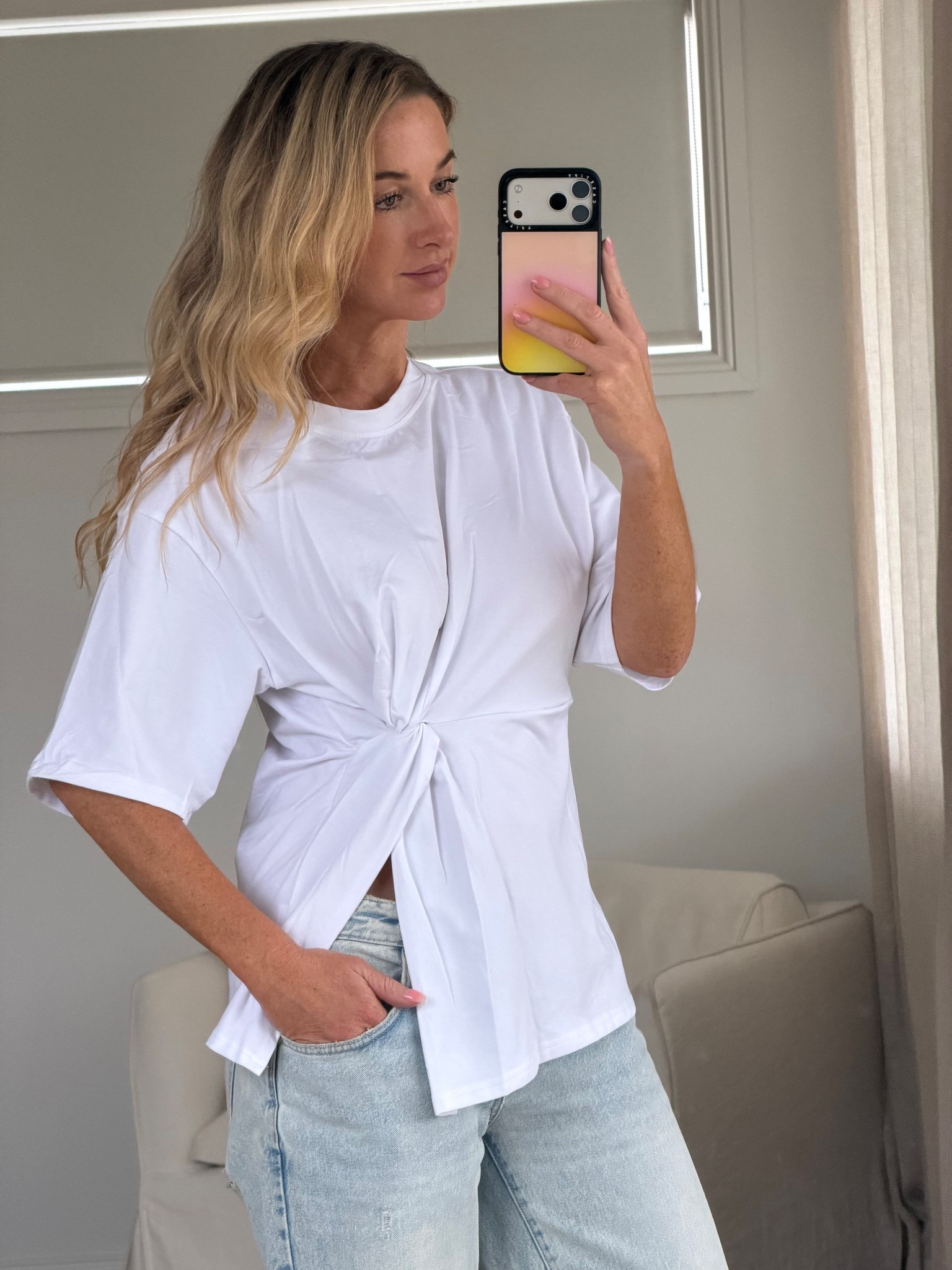 Cute basic tee that snatches in your waist and flatters you everywhere else!! I’m wearing a size 8! Xx

#LTKaustralia #LTKsummer #LTKjeans