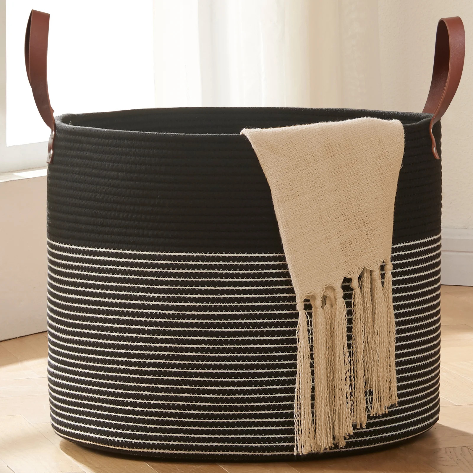 SIXDOVE Cotton Laundry Basket Woven Rope New-2 Laundry Hamper Large & Height Storage Laundry Bask... | Walmart (US)